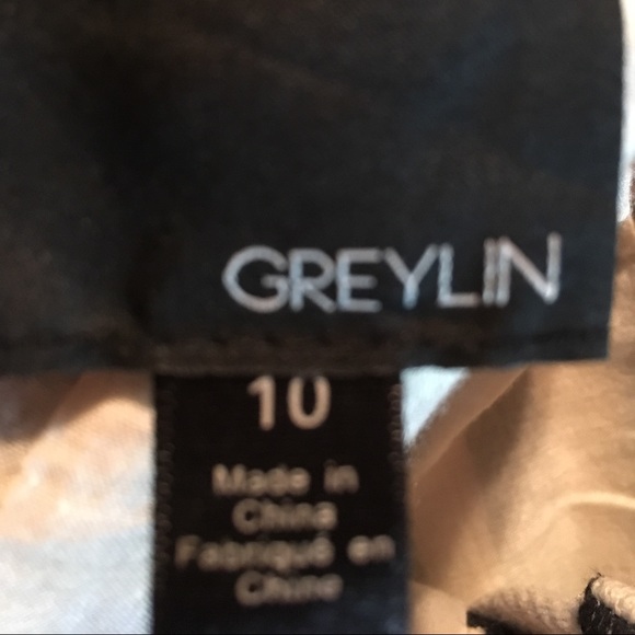 Greylin striped cotton-blend flared skirt size 10 - Picture 4 of 8